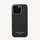 iPhone 16 Pro Case in Black Saffiano from Aspinal of London