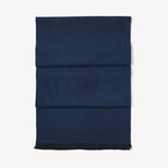 Reversible Merino Wool Scarf in Navy & Grey from Aspinal of London