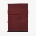 Reversible Merino Wool Scarf in Merlot & Grey from Aspinal of London