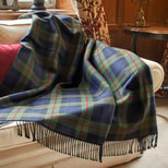 Merino Wool Tartan Throw in House of Aspinal Tartan from Aspinal of London