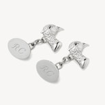 Sterling Silver Pheasant Cufflinks from Aspinal of London