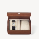 Double Watch Roll in Tobacco Pebble from Aspinal of London