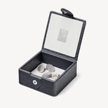 Stud Box in Navy Pebble from Aspinal of London