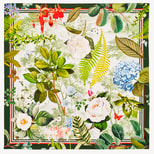 Secret Forest Silk Scarf in Green Pure Silk from Aspinal of London