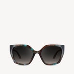 Como Square Sunglasses in Teal Marble from Aspinal of London