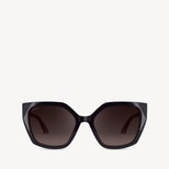 Como Square Sunglasses in Black Crystal from Aspinal of London