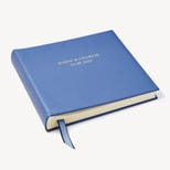 14-inch Leather Photo Album in Capri Blue Pebble from Aspinal of London