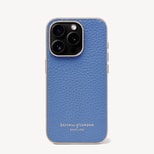 iPhone 15 Pro Case in Capri Blue Pebble from Aspinal of London