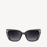 Resort Cat-Eye Sunglasses in Grey Crystal from Aspinal of London