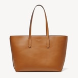 Zipped East West Tote in Smooth Tan from Aspinal of London