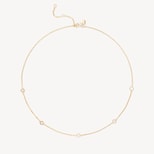 Gemstone Necklace in White Topaz & 18ct Gold Vermeil from Aspinal of London