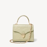 Midi Mayfair® in Deep Shine Pistachio Small Croc from Aspinal of London
