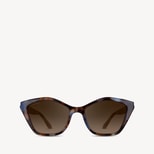 Chelsea Cat-Eye Sunglasses in Blue Marble from Aspinal of London