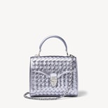 Midi Mayfair® in Blue Metallic Woven Leather from Aspinal of London