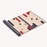 Travel Backgammon Set in Navy Pebble from Aspinal of London