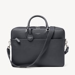 48 Hour Mount Street Travel Bag in Navy Pebble from Aspinal of London