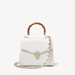 Midi Mayfair® 2 in Deep Shine Chalk White Small Croc from Aspinal of London