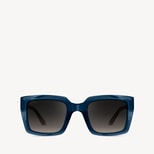 Hamptons Rectangular Sunglasses in Blue Crystal from Aspinal of London