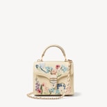 Mini Mayfair® in English Garden Hand Embroidery on Canvas Raffia from Aspinal of London