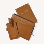Zipped Travel Collection in Smooth Tan from Aspinal of London