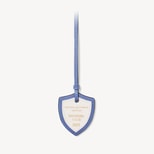 Members Club Tag in Capri Blue & Smooth Chalk White from Aspinal of London