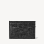 Slim Credit Card Holder in Black Pebble from Aspinal of London