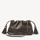 Soho Large Crossbody Pouch in Chocolate Milled Pebble from Aspinal of London