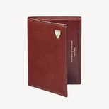 Credit Card Wallet with Notes Pocket in Smooth Cognac from Aspinal of London