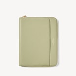A5 Compact Organiser Padfolio in Pistachio Pebble from Aspinal of London