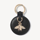 Bee Keyring in Black Pebble from Aspinal of London