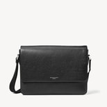 Slim Postman Messenger in Black Saffiano from Aspinal of London