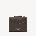 Hudson Multi-Use Pocket Wallet in Chocolate Milled Pebble from Aspinal of London