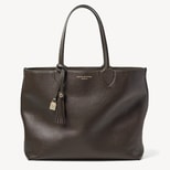 Hudson Tote in Chocolate Milled Pebble from Aspinal of London