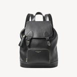 Hudson Medium Backpack in Black Milled Pebble from Aspinal of London