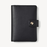 Duo Passport Cover in Black Soft Saffiano from Aspinal of London