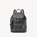 Hudson Small Backpack in Black Milled Pebble from Aspinal of London