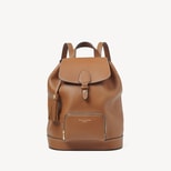 Hudson Small Backpack in Tan Milled Pebble from Aspinal of London