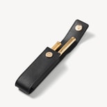 Duo Pen Case in Black Soft Saffiano from Aspinal of London