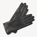 Women's Leather Gloves in Black Nappa with Cashmere Lining from Aspinal of London