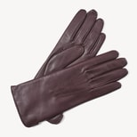 Women's Cashmere Lined Leather Gloves in Fig Nappa from Aspinal of London