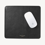 Travel Mouse Pad in Black Soft Saffiano from Aspinal of London