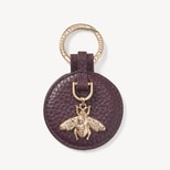 Bee Keyring in Fig Pebble from Aspinal of London