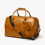 Harrison Large Weekender Travel Bag in Smooth English Tan from Aspinal of London