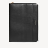 A4 Compact Organiser Padfolio in Black Soft Saffiano from Aspinal of London