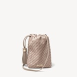 Soho Crossbody Pouch in Moleskin Woven Leather from Aspinal of London