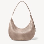Soho Large Crescent in Moleskin Woven Leather from Aspinal of London