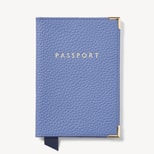 Passport Cover in Pebble Capri Blue from Aspinal of London