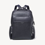 Zipped Backpack in Navy Pebble from Aspinal of London