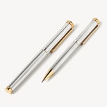 Regent Pen & Pencil Set in Sterling Silver 925 with 23ct Gold from Aspinal of London