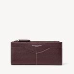 Large Hudson Wallet in Wine Milled Pebble from Aspinal of London